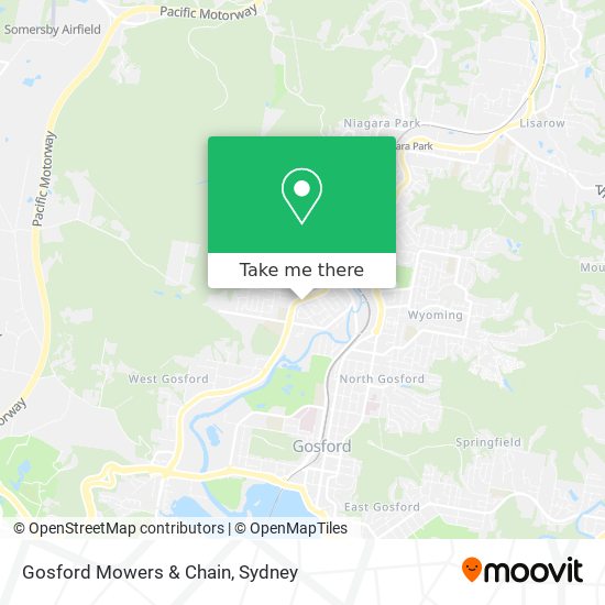 Gosford Mowers & Chain map