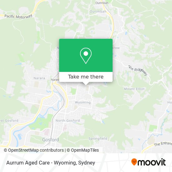 Mapa Aurrum Aged Care - Wyoming