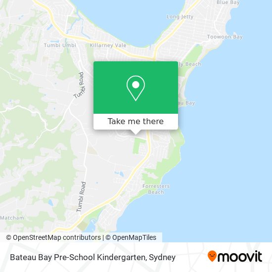 Mapa Bateau Bay Pre-School Kindergarten