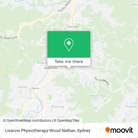 Lisarow Physiotherapy-Wood Nathan map