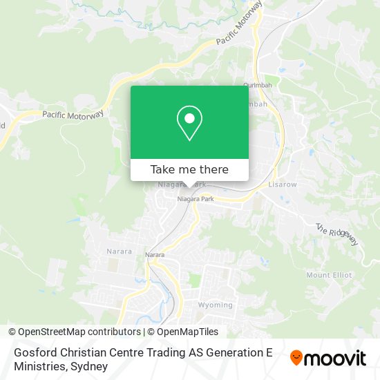 Gosford Christian Centre Trading AS Generation E Ministries map