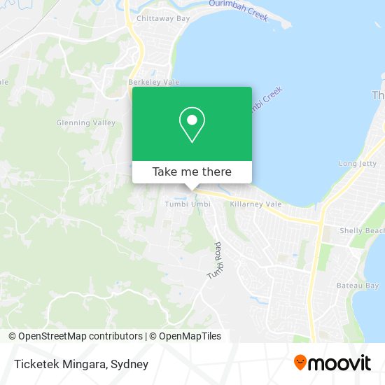 Ticketek Mingara map