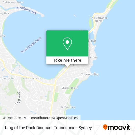 King of the Pack Discount Tobacconist map