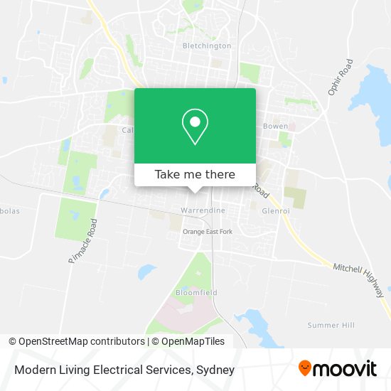 Modern Living Electrical Services map