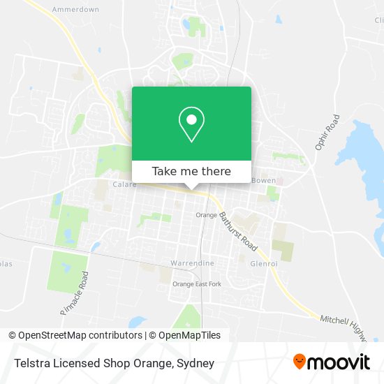 Telstra Licensed Shop Orange map