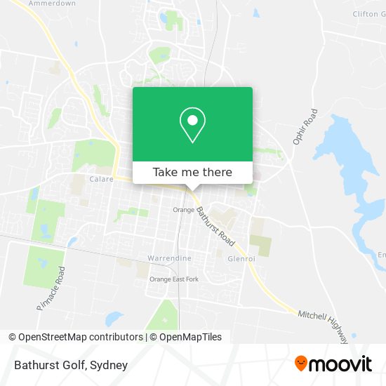 Bathurst Golf map