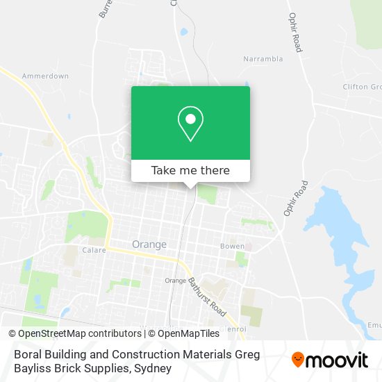 Boral Building and Construction Materials Greg Bayliss Brick Supplies map