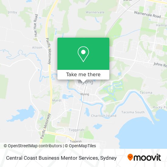 Mapa Central Coast Business Mentor Services