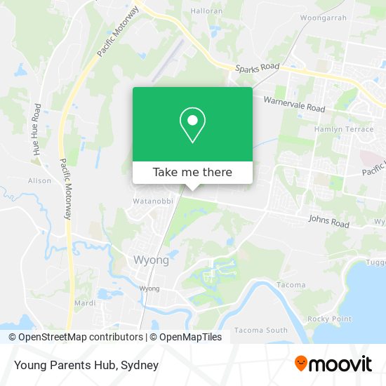 Young Parents Hub map