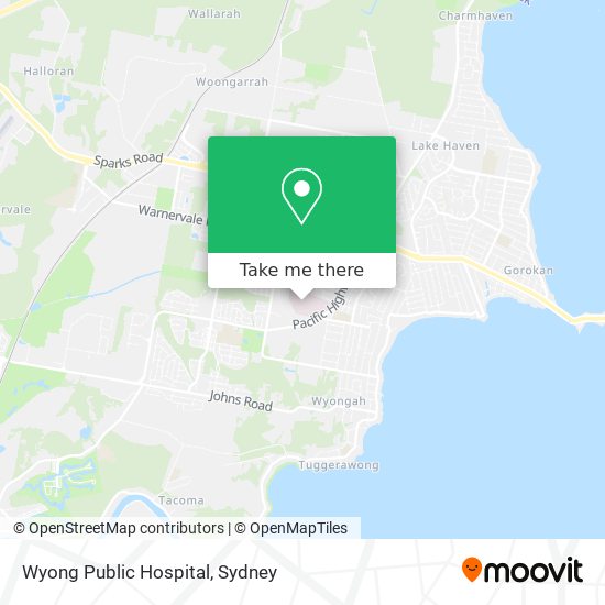 Wyong Public Hospital map