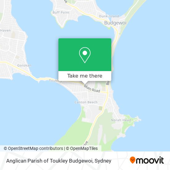 Anglican Parish of Toukley Budgewoi map