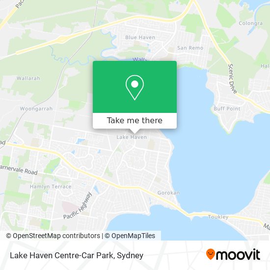 Mapa Lake Haven Centre-Car Park