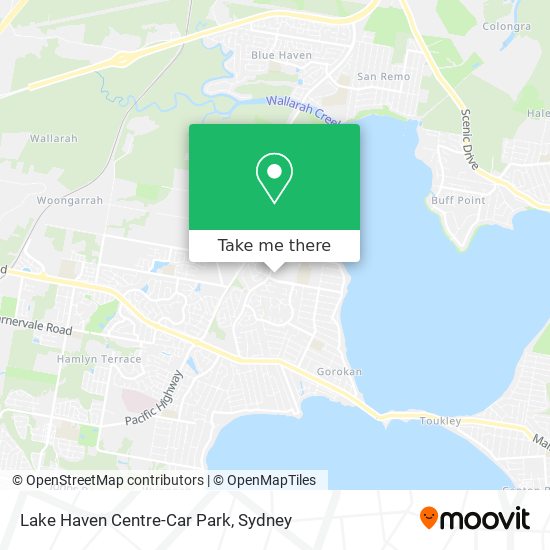 Lake Haven Centre-Car Park map