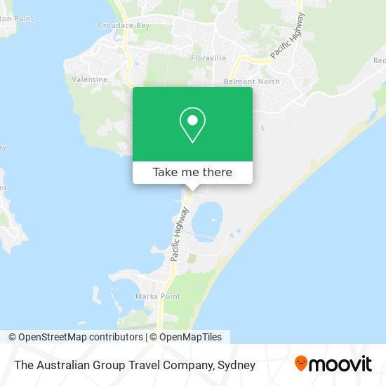 The Australian Group Travel Company map