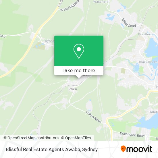 Blissful Real Estate Agents Awaba map