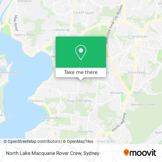 Mapa North Lake Macquarie Rover Crew