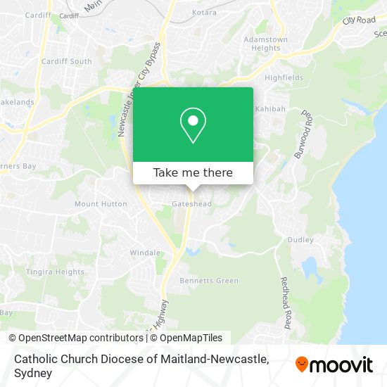 Mapa Catholic Church Diocese of Maitland-Newcastle
