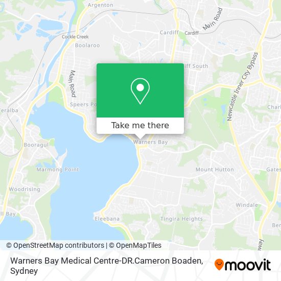 Warners Bay Medical Centre-DR.Cameron Boaden map