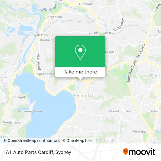 Mapa A1 Auto Parts Cardiff