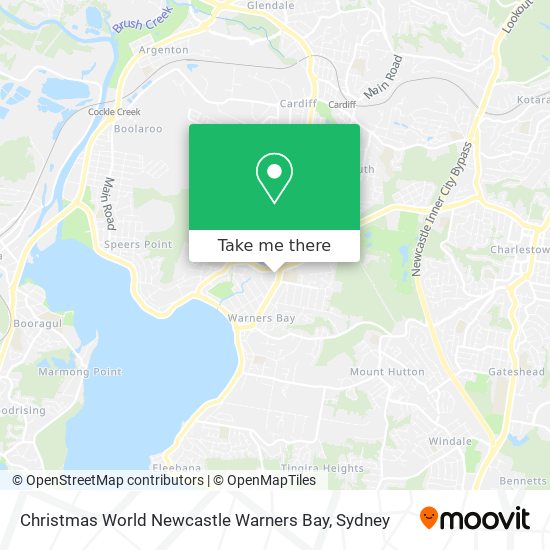 Christmas World Newcastle Warners Bay map