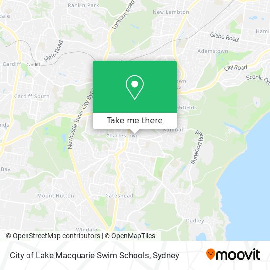 Mapa City of Lake Macquarie Swim Schools