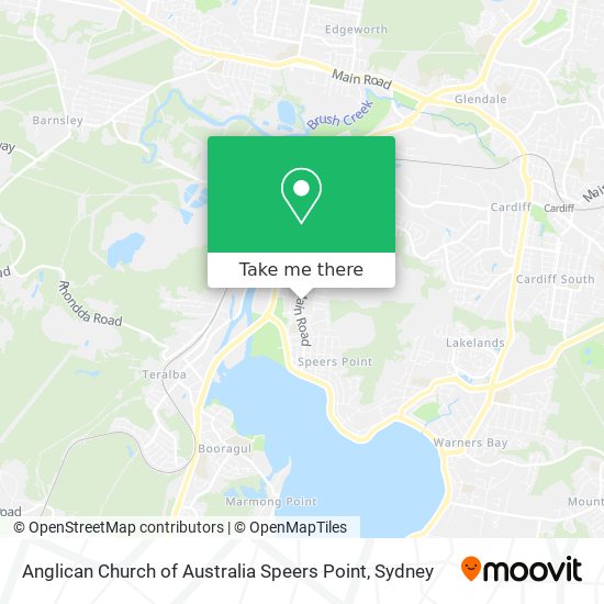 Anglican Church of Australia Speers Point map