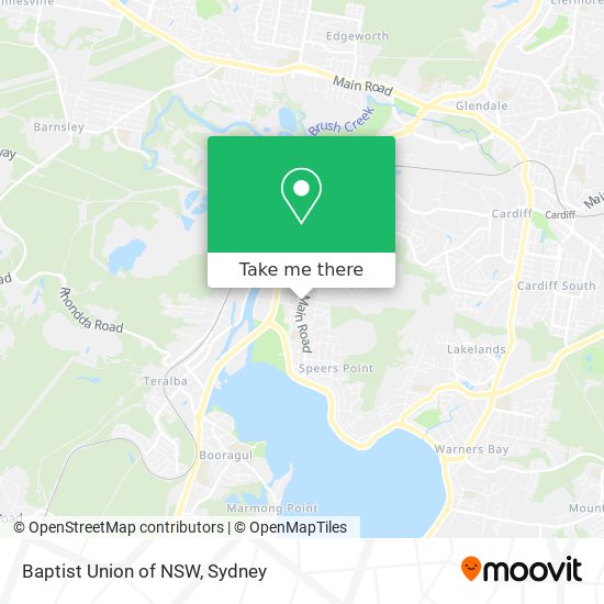 Baptist Union of NSW map