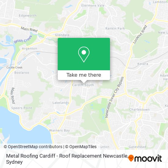 Mapa Metal Roofing Cardiff - Roof Replacement Newcastle