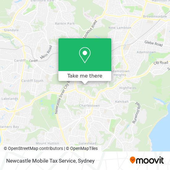 Mapa Newcastle Mobile Tax Service