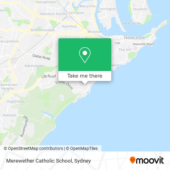 Mapa Merewether Catholic School