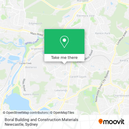 Boral Building and Construction Materials Newcastle map