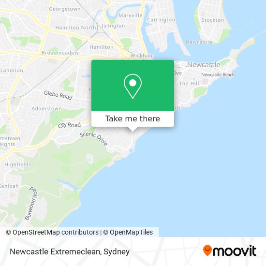 Mapa Newcastle Extremeclean