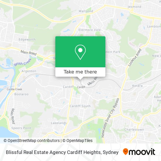 Mapa Blissful Real Estate Agency Cardiff Heights