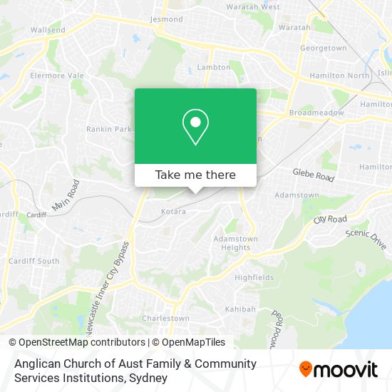Anglican Church of Aust Family & Community Services Institutions map