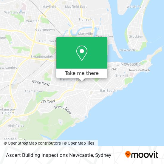 Mapa Ascert Building Inspections Newcastle