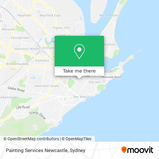 Painting Services Newcastle map