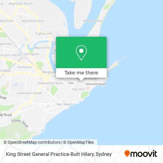 King Street General Practice-Butt Hilary map