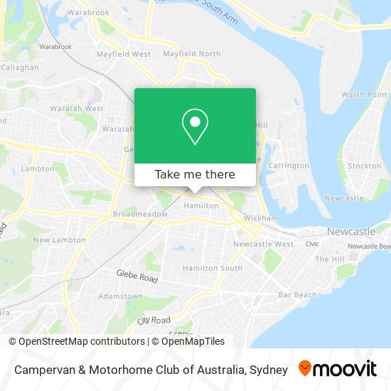 Campervan & Motorhome Club of Australia map