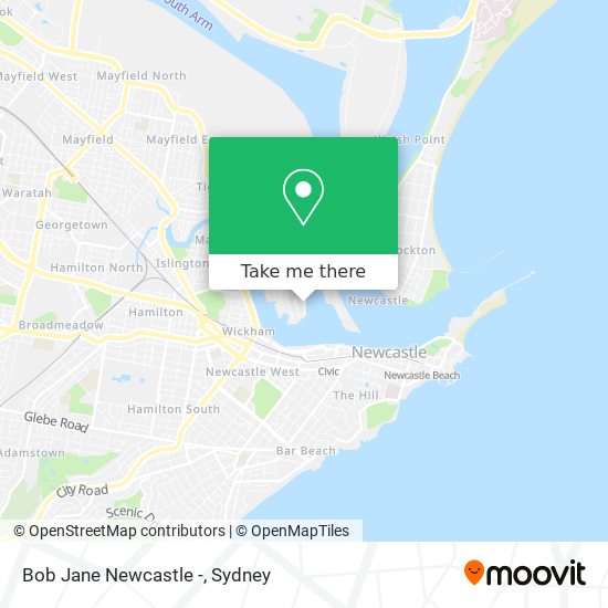 Bob Jane Newcastle - map