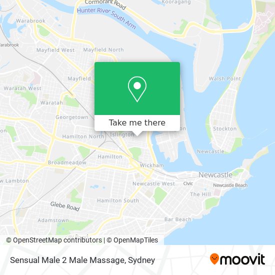 Sensual Male 2 Male Massage map