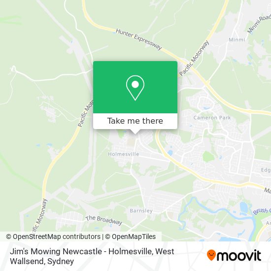 Jim's Mowing Newcastle - Holmesville, West Wallsend map