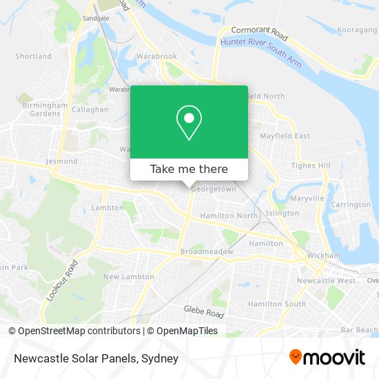 Newcastle Solar Panels map