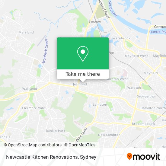 Newcastle Kitchen Renovations map