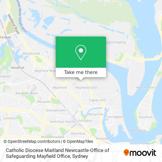 Catholic Diocese Maitland Newcastle-Office of Safeguarding Mayfield Office map