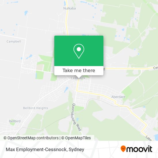 Max Employment-Cessnock map