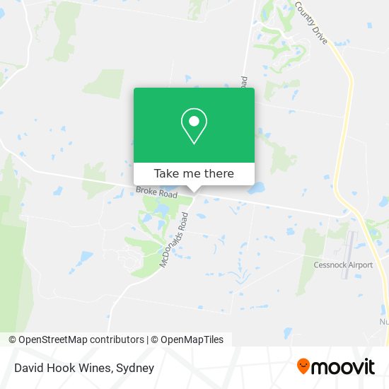 David Hook Wines map