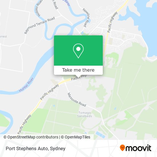 Port Stephens Auto map