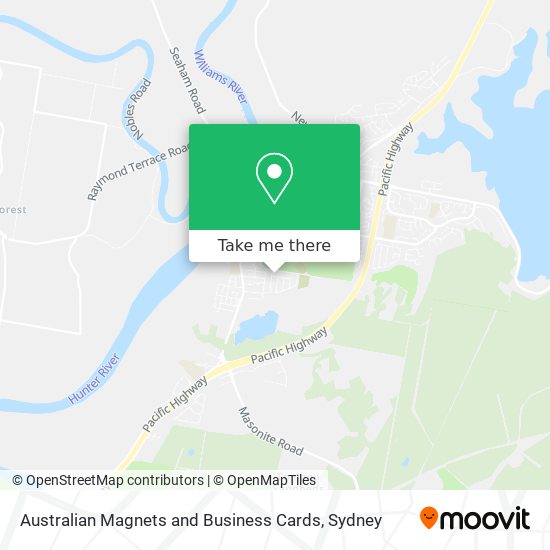 Australian Magnets and Business Cards map