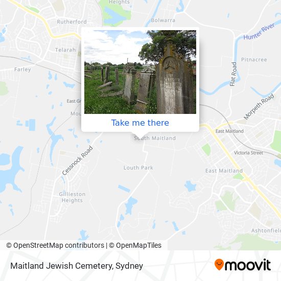 Maitland Jewish Cemetery map