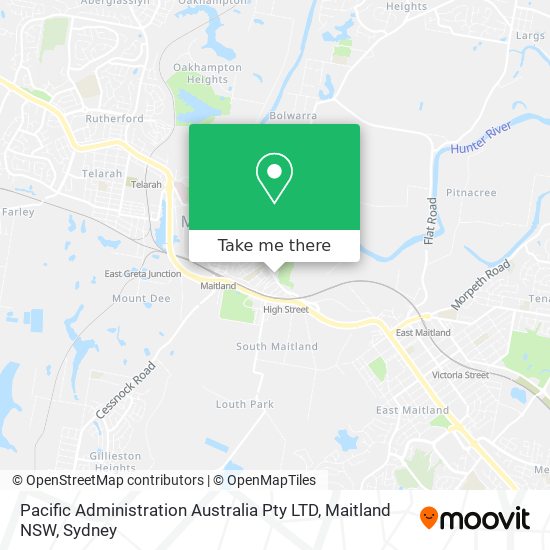 Pacific Administration Australia Pty LTD, Maitland NSW map
